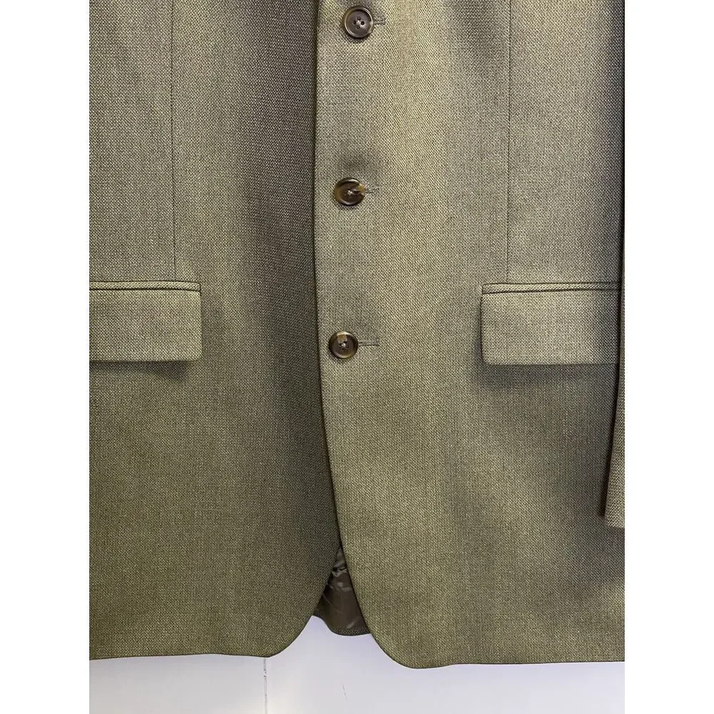 VINTAGE Chaps Ralph Lauren Blazer Mens 42L‎ Beige Silk Wool Sport Coat Jacket